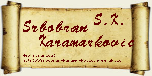 Srbobran Karamarković vizit kartica